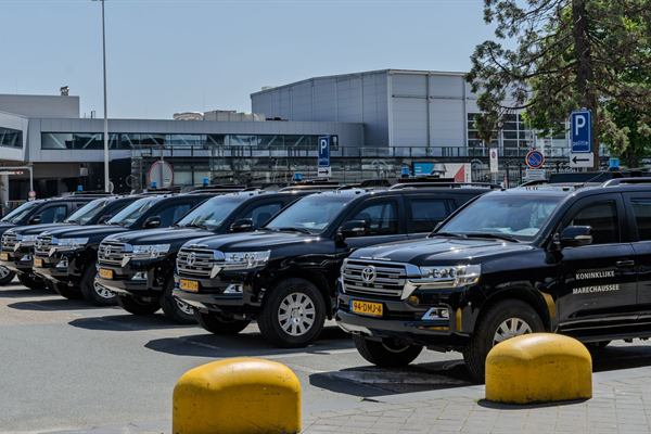 Row of used SUVs parked in a lot